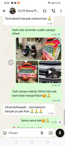 Testimonial Papan Bunga lagadar